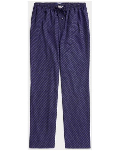 Ralph Lauren Pyjamas / Chemises de nuit Pantalon de pyjama poney noir - Bleu