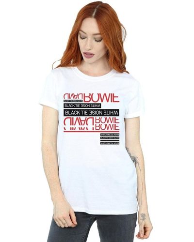 David Bowie T-shirt Black Tie White Noise - Blanc