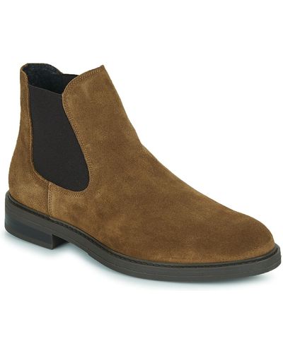 SELECTED Boots SLHBLAKE SUEDE CHELSEA BOOT - Marron