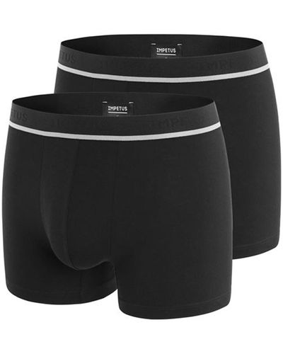 Impetus Boxers Pack de 2 boxers en coton stretch Essentials noir