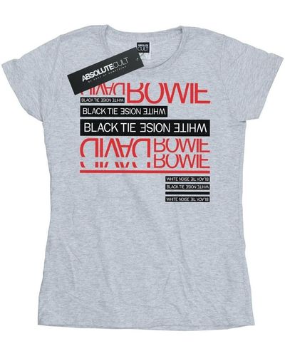 David Bowie T-shirt Black Tie White Noise - Gris