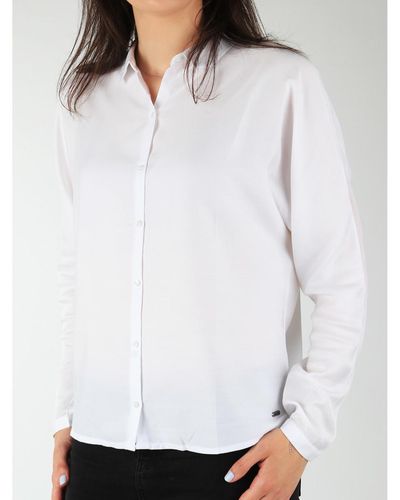 Wrangler Relaxed Shirt W5213LR12 femmes Chemise en blanc