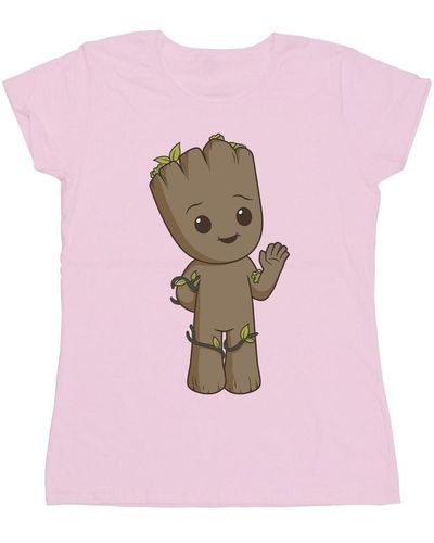 Marvel T-shirt I Am Groot Cute Groot - Rose