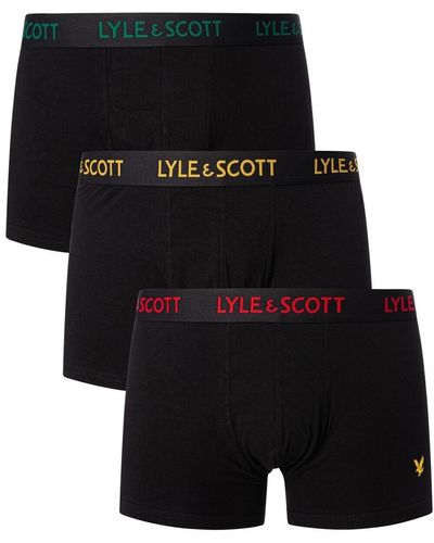 Lyle & Scott Caleçons Lot de 3 boxers Barclay - Noir