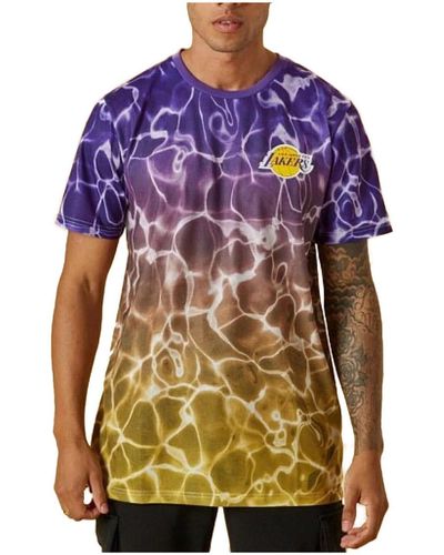 KTZ T-shirt LA Lakers NBA Team Colour Water Prin - Violet