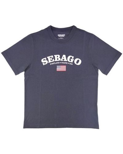 Sebago T-shirt T-shirt Wiscasset Blue Marine - Bleu