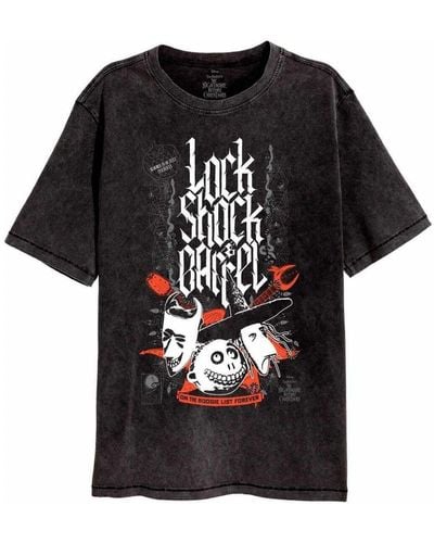 Nightmare Before Christmas T-shirt Lock Shock Barrel - Noir