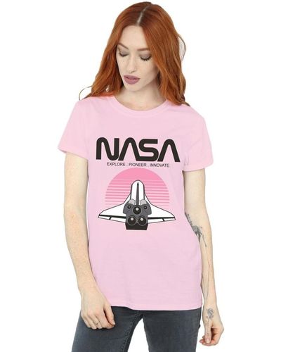 NASA T-shirt Space Shuttle Sunset - Rose