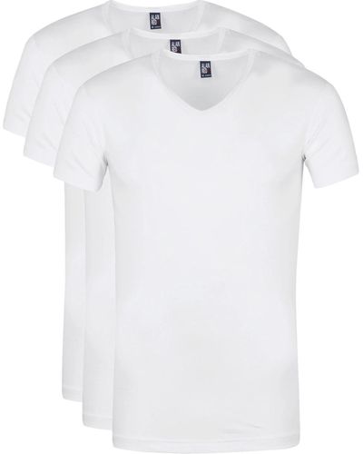 Alan Red T-shirt T-Shirt Oklahoma Stretch Blanc (Lot de 3)