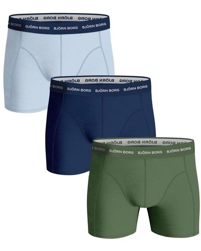 Björn Borg Boxers Boxer-shorts Lot de 3 Bleu Vert