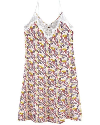 Pommpoire Pyjamas / Chemises de nuit Nuisette multicolore Pile ou face - Blanc