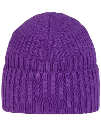 Buff Bonnet Knitted Fleece Hat Beanie - Violet