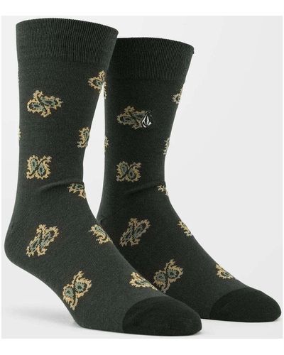 Volcom Chaussettes Calcetines True Sock - Stealth - Vert