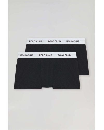 POLO CLUB Boxers PACK - 2 BOXER UNDERPANTS PC BLACK - Noir