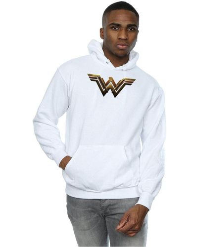 Dc Comics Sweat-shirt Justice League Movie Wonder Woman Emblem - Blanc