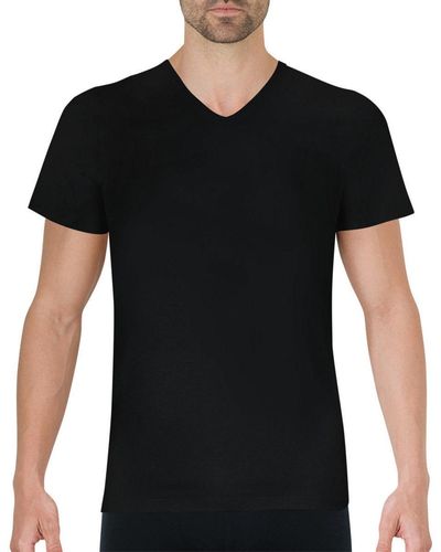 EMINENCE T-shirt Tee-shirt col V Pur coton Premium - Noir