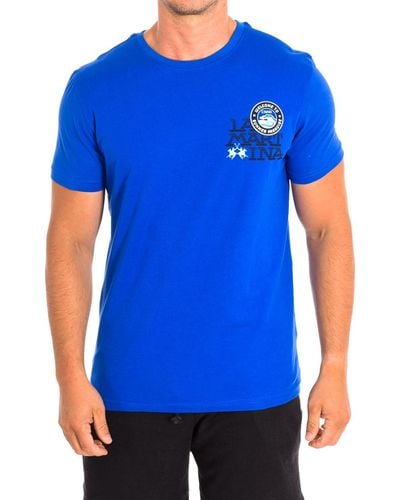 La Martina T-shirt TMR607-JS354-07120 - Bleu