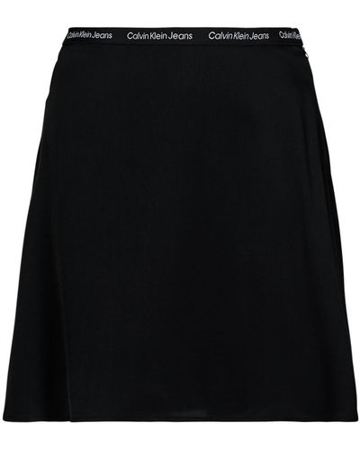 Calvin Klein Jupes LOGO ELASTIC SKIRT - Noir
