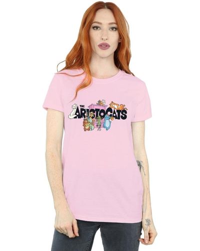 Disney T-shirt Aristocats Logo - Rose