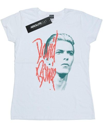 David Bowie T-shirt Mono Stare - Bleu
