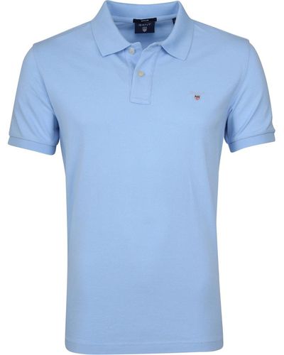 GANT T-shirt Polo Basic Bleu Clair