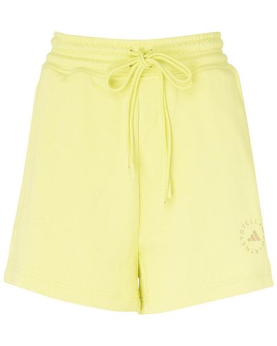 adidas Pantalon Shorts en coton jaune