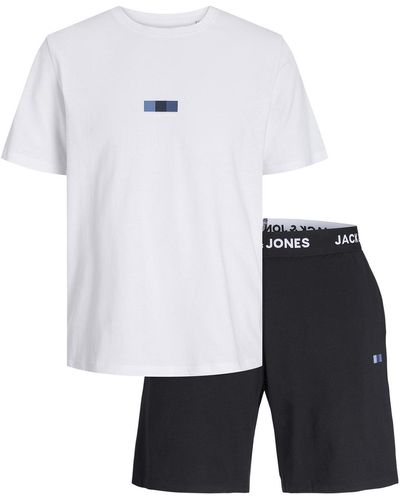 Jack & Jones Pyjamas / Chemises de nuit Pyjama court coton fermé - Blanc