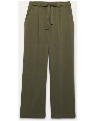 Promod Pantalon Pantalon large et long - Vert
