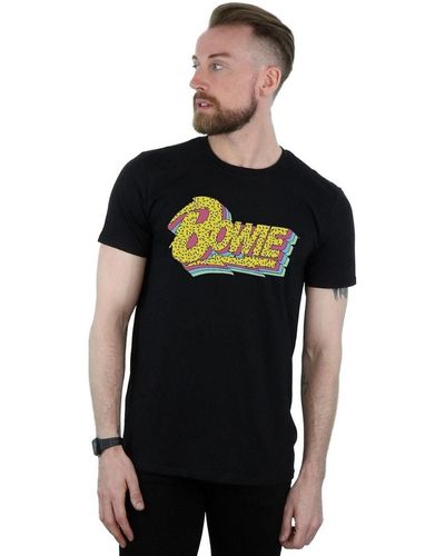 David Bowie T-shirt Moonlight 90s Logo - Noir