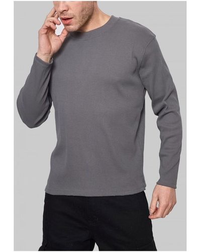 Kebello Pull Pull Col Rond Gris H