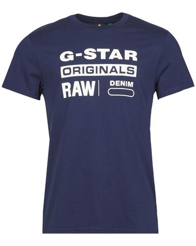 G-Star RAW T-shirt GRAPHIC 8 R T SS - Bleu