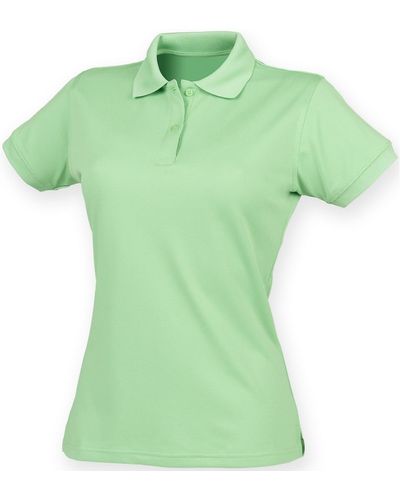 Henbury T-shirt Coolplus - Vert