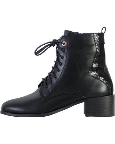 The Divine Factory Boots Bottine Cuir - Noir