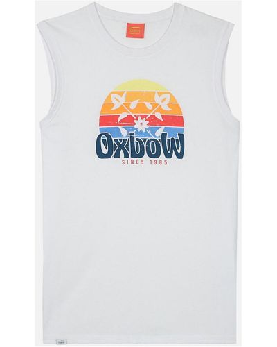 Oxbow T-shirt Tee shirt sans manches graphique TUMUA - Blanc