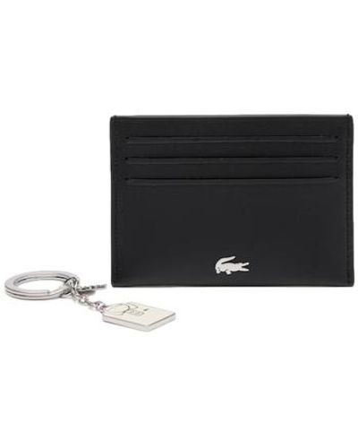 Lacoste Portefeuille Card Holder and Key Chain - Noir - Blanc