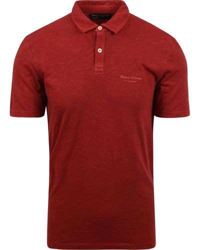 Marc O' Polo T-shirt Polo Mélangé Rouge
