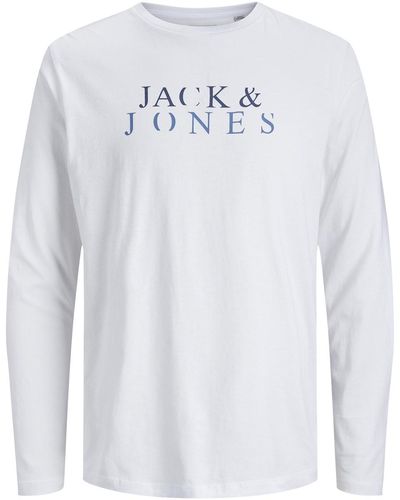 Jack & Jones Pyjamas / Chemises de nuit Pyjama long coton - Blanc