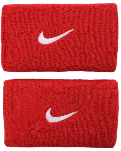 Nike Accessoire sport Swoosh Doublewide Wristbands - Rouge