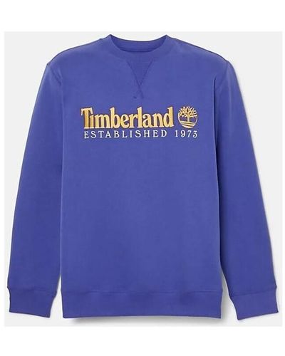 Timberland Sweat-shirt TB0A65DD LS EST. 1973 CREW BB SWEATSHIRT-ED5 B CLEM BLU - Bleu
