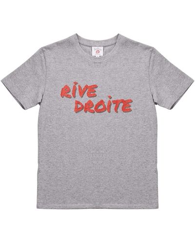 Bons Baisers De Paname T-shirt T Shirt Rive Droite Chiné - Gris