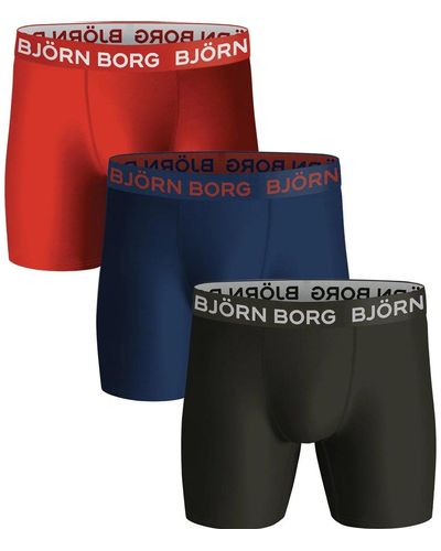 Björn Borg Boxers Performance Boxer-shorts Lot de 3 Multicolour - Bleu