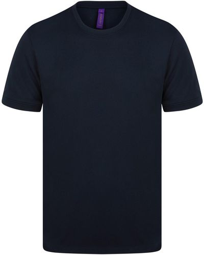 Henbury T-shirt HiCool Performance - Bleu