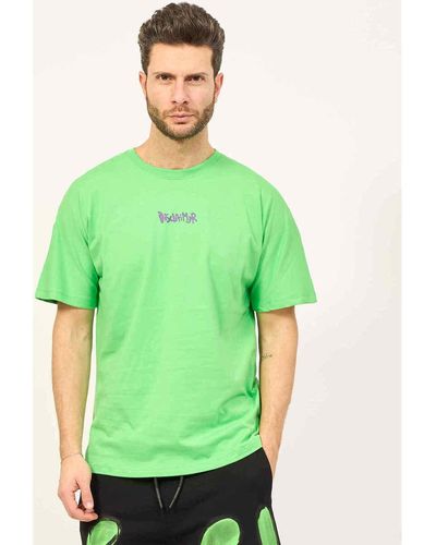 DISCLAIMER T-shirt T-shirt en coton pour s avec maxi logo au dos - Vert