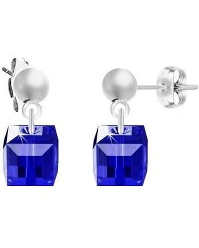 Sc Crystal Boucles oreilles BS2509-SE008-MABL - Bleu