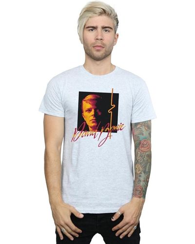 David Bowie T-shirt Photo Angle 90s - Blanc