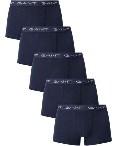 GANT Caleçons Lot de 5 boxers Essentials - Bleu