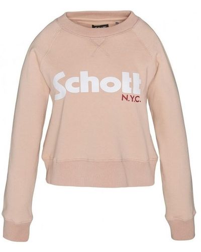 Schott Nyc Sweat-shirt Sweatshirt SW GINGER 1 W Blush - Rose
