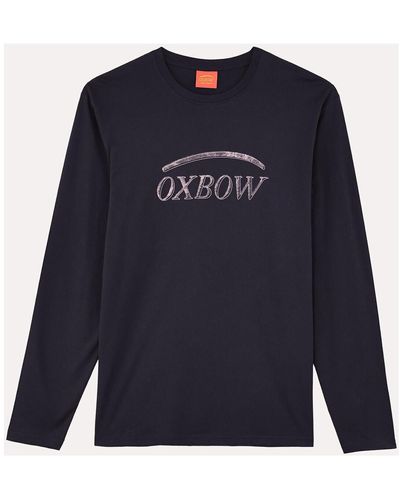 Oxbow T-shirt Tee-shirt manches longues imprimé P2THIOG - Bleu