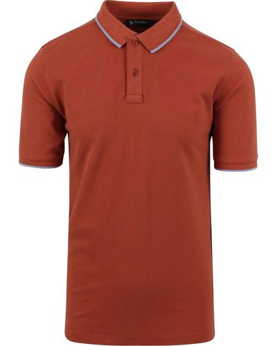Suitable T-shirt Respect Polo Tip Ferry Terracotta - Rouge
