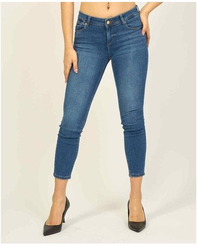GAUDI Jeans Jean modèle skinny crop - Bleu